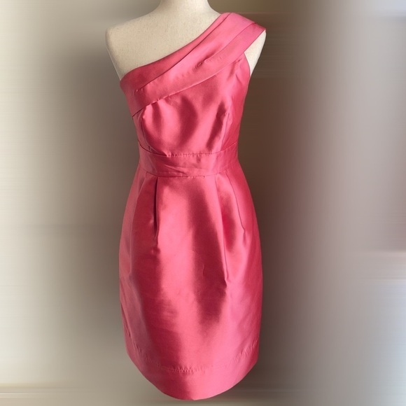 Eliza J One Shoulder Dress Pink 6 - Picture 1 of 12